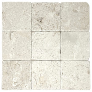 Squarefeet Depot Medium Ivory 4x4 Tumbled Travertine Tile – Aged, Textured, For Backsplash Floor Wall, PEI 4, Sold By Piece