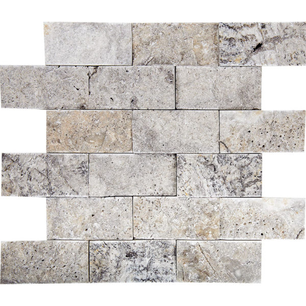 Silver Split Face 2x4 Mosaic - Patara Stone